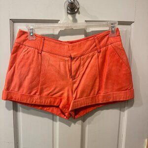 Orange leather alicia and olivia shorts size 6